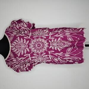 NWOT Solitaire Women's Rose Blouse Size Large